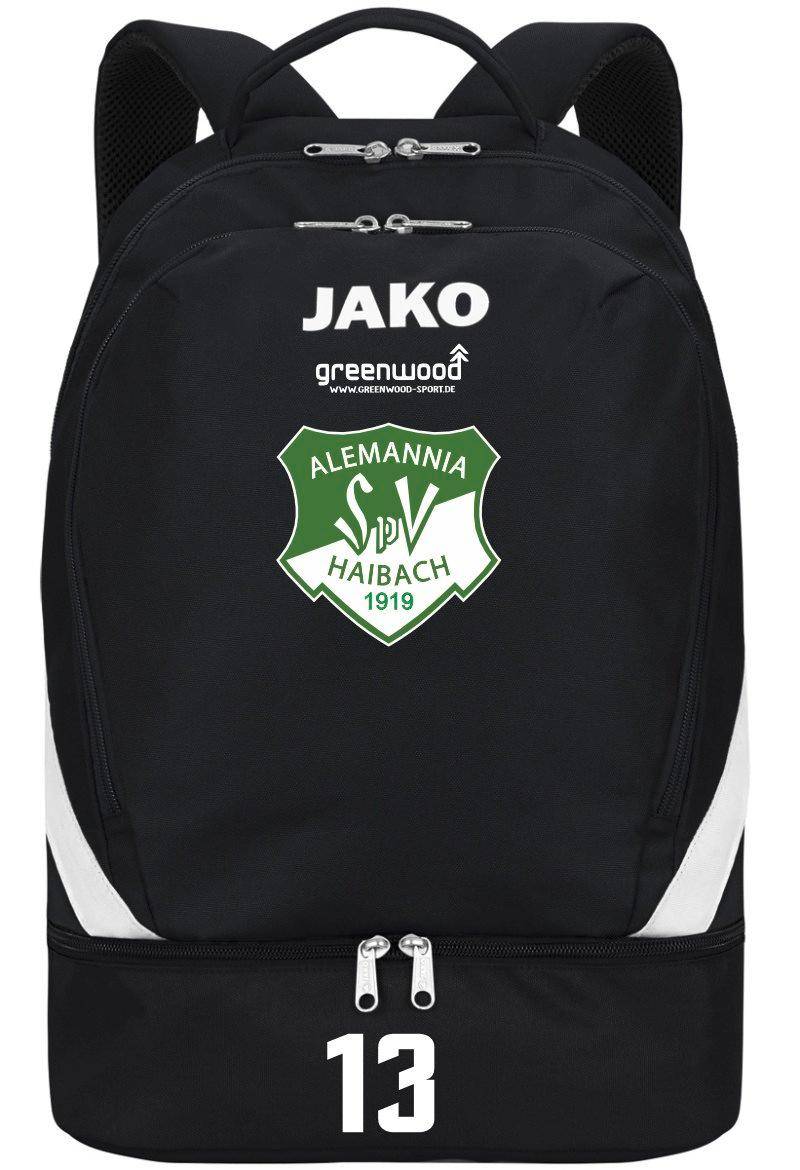 Rucksack Iconic Alemannia Haibach schwarz