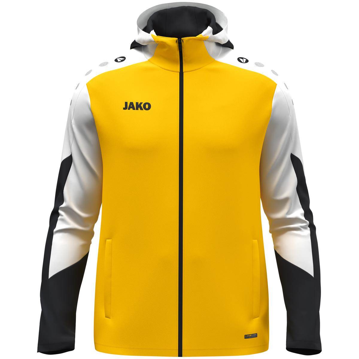 Jako Kapuzenjacke Dynamic Kinder gelb/weiß/schwarz