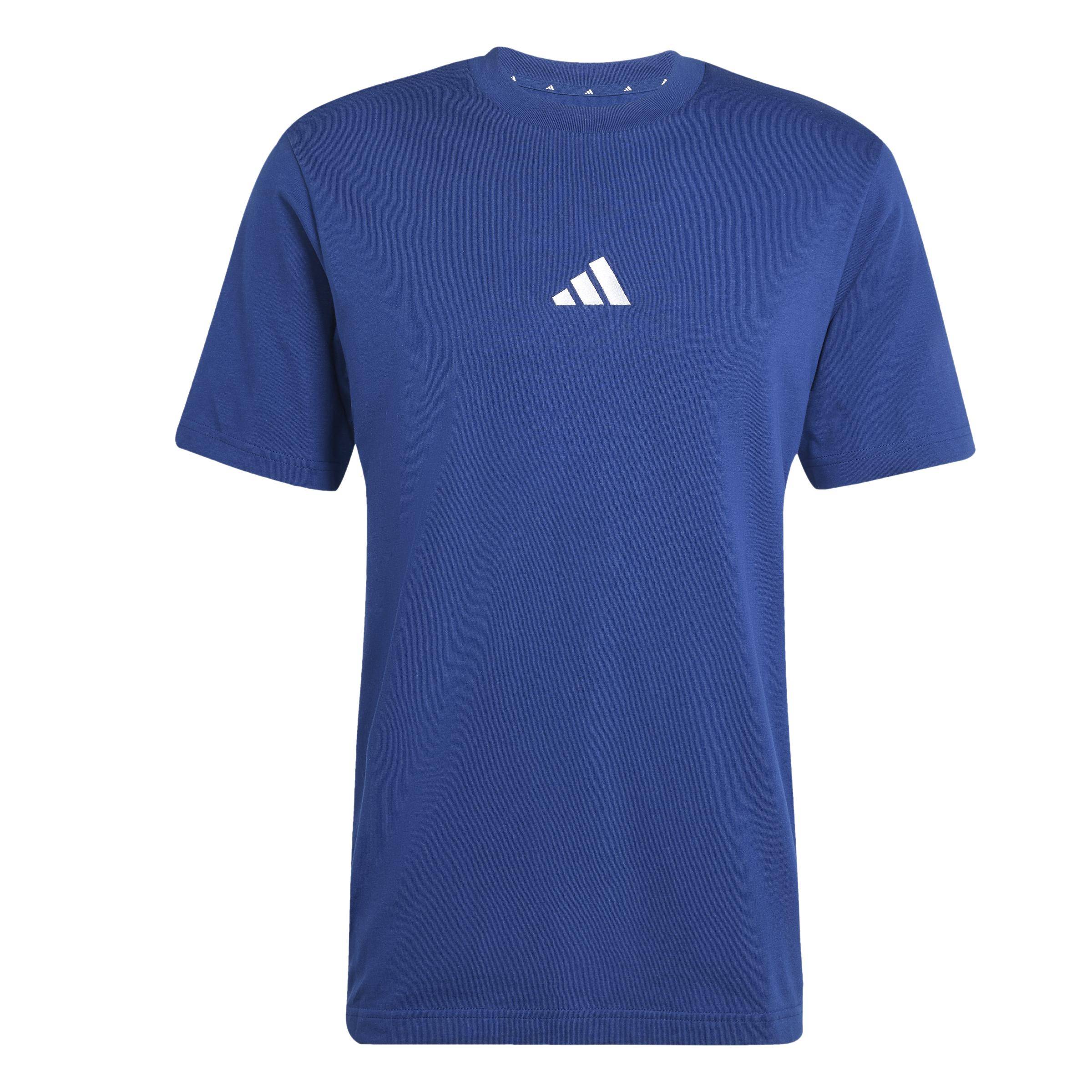 Adidas T-Shirt Essentials 3-Streifen Herren dunkelblau/weiß