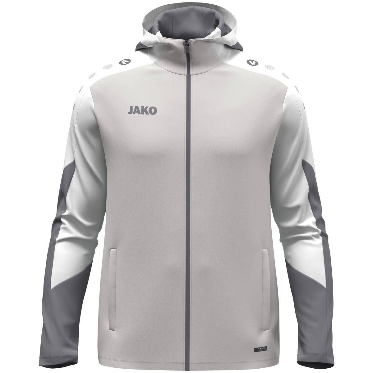 Jako Kapuzenjacke Dynamic Kinder hellgrau/weiß/grau
