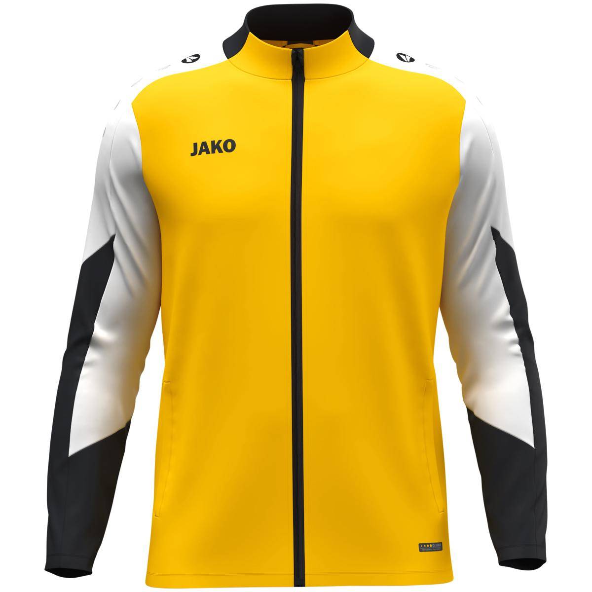Jako Polyesterjacke Dynamic Kinder gelb/weiß/schwarz