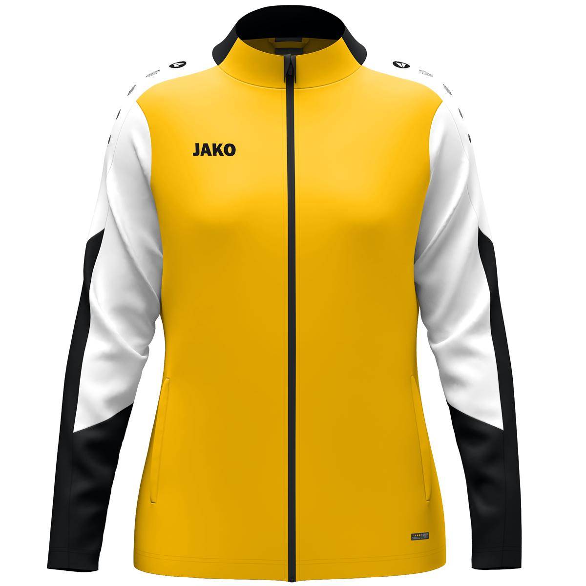 Jako Polyesterjacke Dynamic Damen gelb/weiß/schwarz