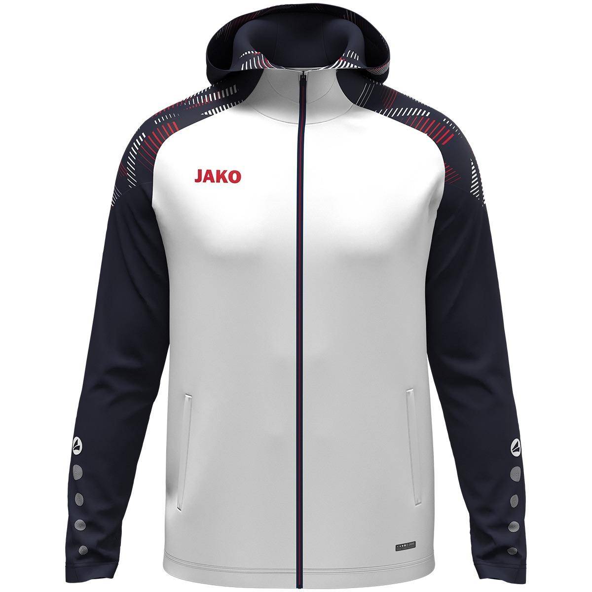 Jako Kapuzenjacke Sonic weiß/marine/rot
