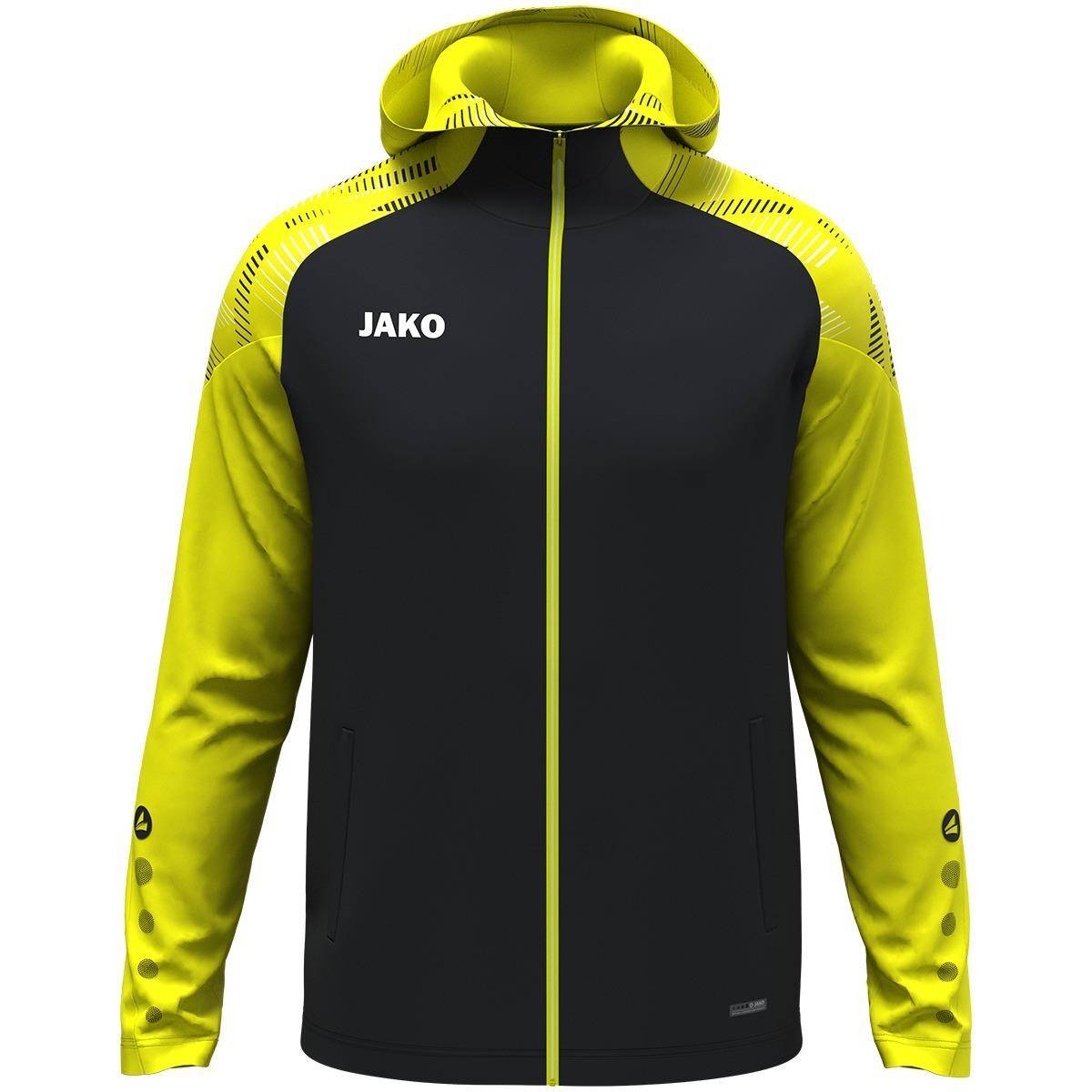 Jako Kapuzenjacke Sonic Damen schwarz/neongelb