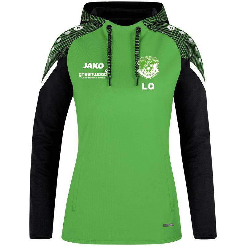 Kapuzensweat Performance Damen SV Königstädten soft green/schwarz