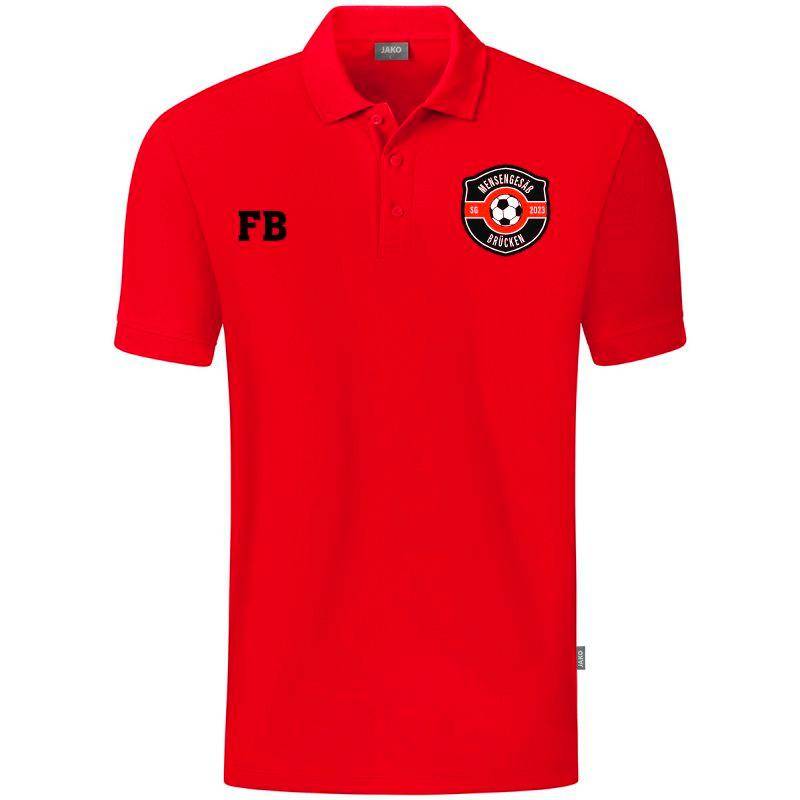 Jako Polo Organic Herren rot  SG Mensengesäß/Brücken