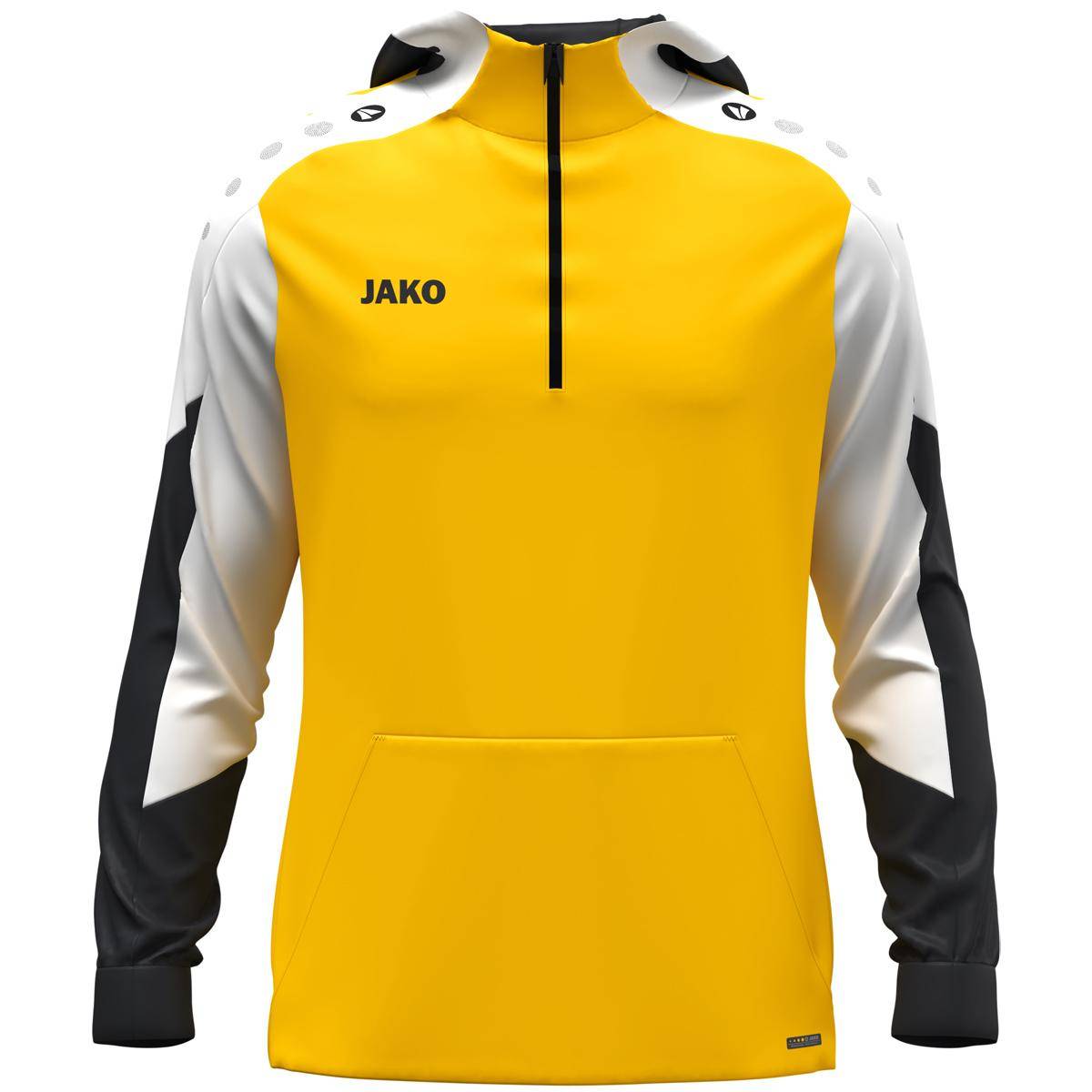 Jako Zip Hoodie Dynamic Kinder gelb/weiß/schwarz