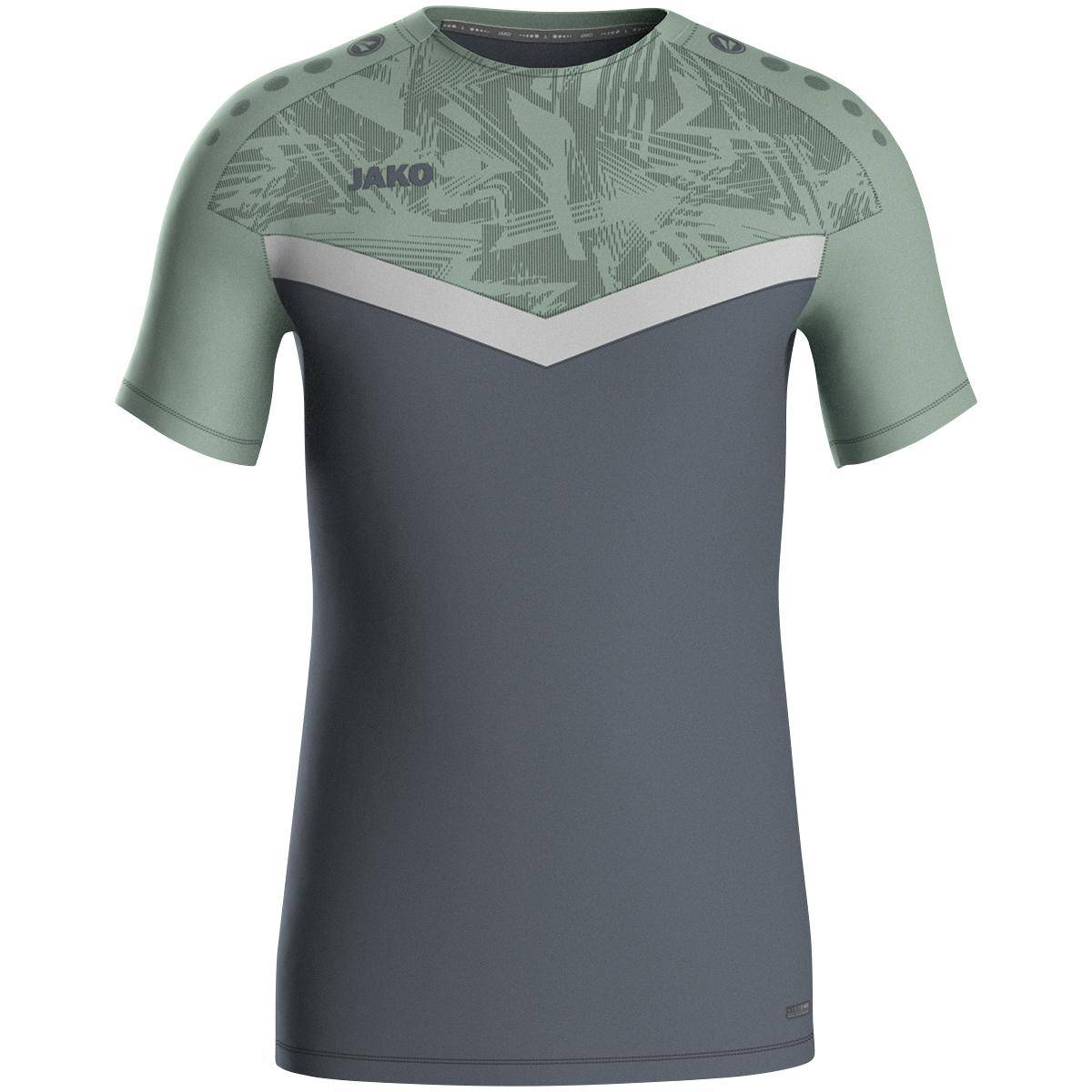 Jako T-Shirt Iconic Kinder anthra light/mintgrün/soft grey