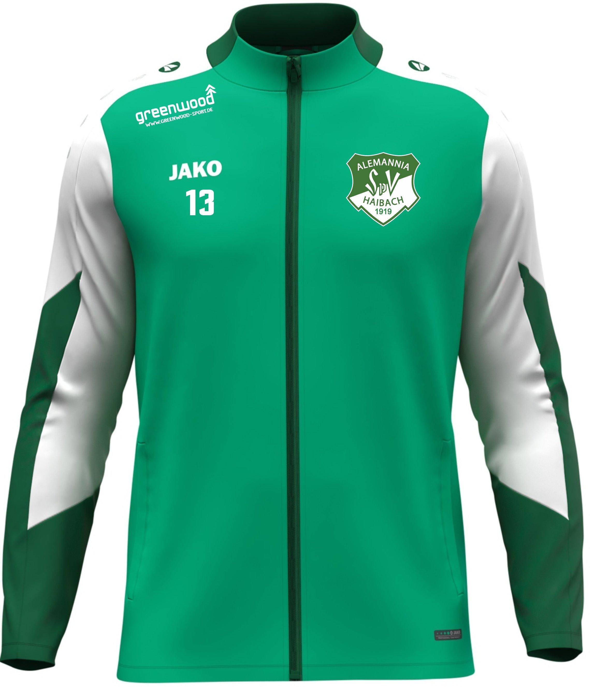 Polyesterjacke Dynamic Alemannia Haibach grün