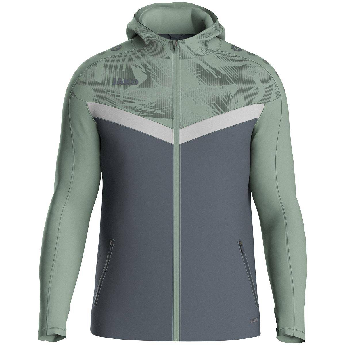 Jako Kapuzenjacke Iconic Kinder anthra light/mintgrün/ soft grey
