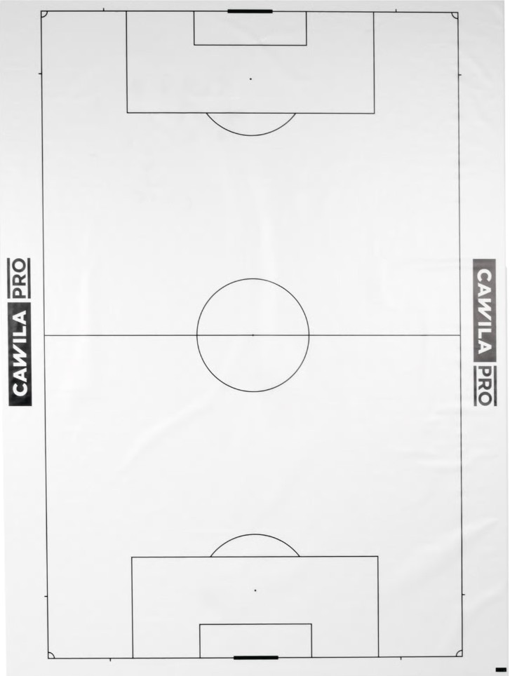 Cawila PRO Taktikfolie | Fußball | weiß | Größe 80 x 100 cm