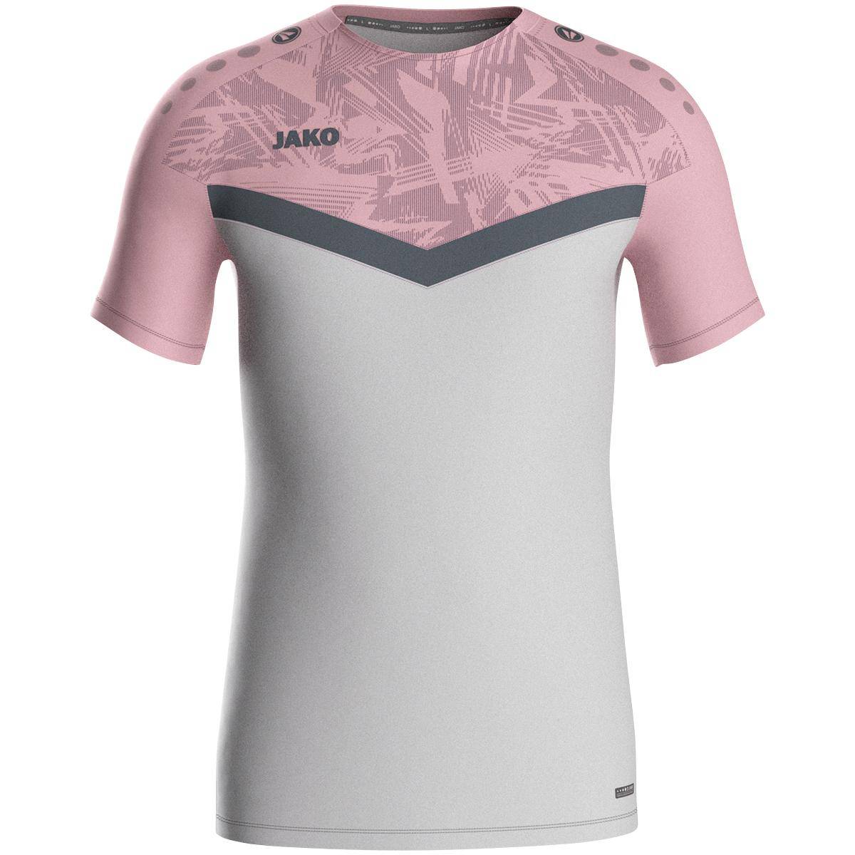 Jako T-Shirt Iconic Kinder soft grey/dusky pink/anthra light