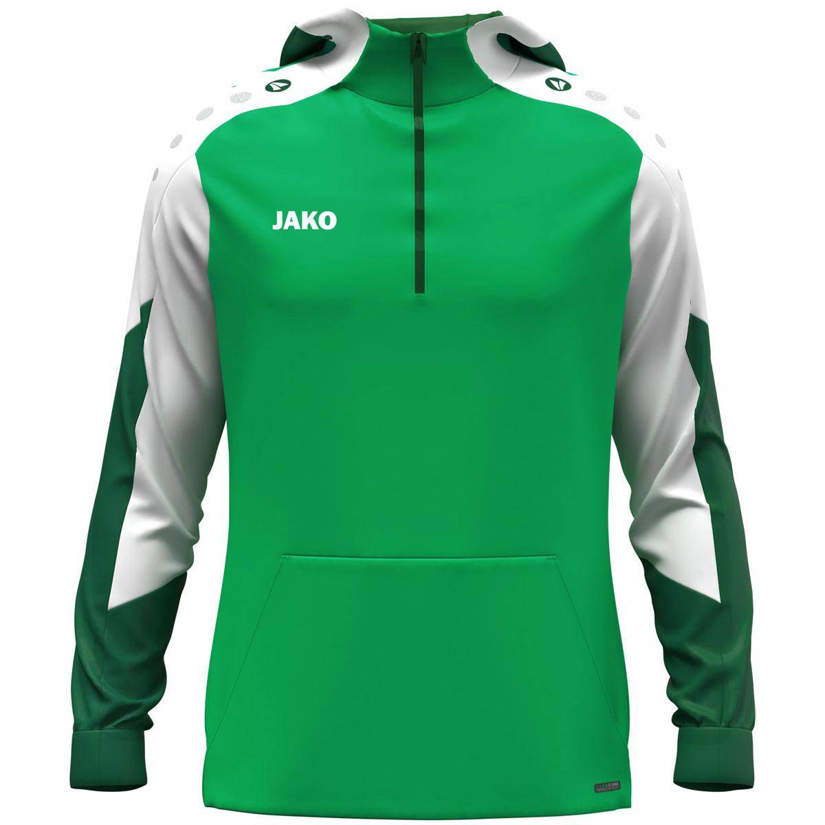 Jako Zip Hoodie Dynamic Kinder grün/weiß/dunkelgrün