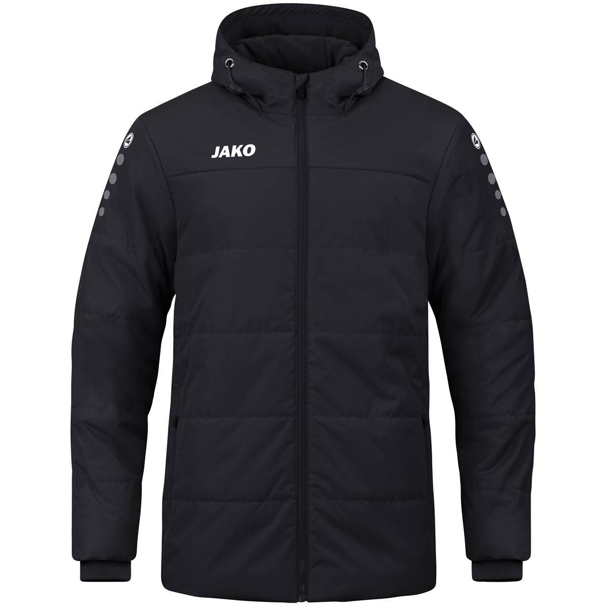 Jako Coachjacke Team mit Kapuze Kinder schwarz