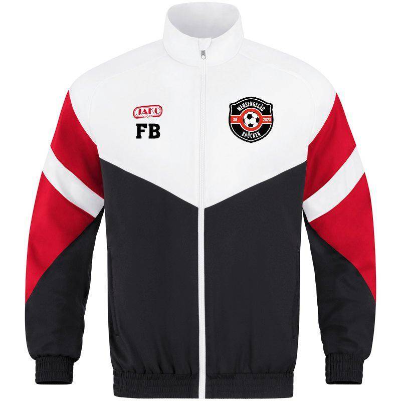 Jako Freizeitjacke Retro Herren schwarz/weiß/rot  SG Mensengesäß/Brücken